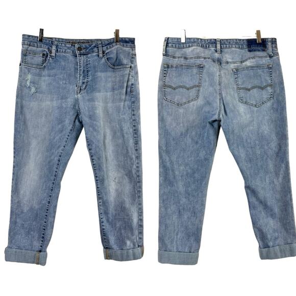 American Eagle Men’s Jeans Skinny Cuffed Light Wash Size 36 Waist - Picture 8 of 8